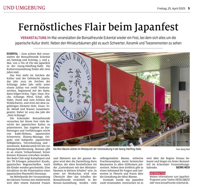 Ankündigung_PZ_PEGNITZ ZEITUNG_Freitag_25.April